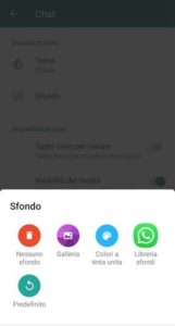 Come cambiare sfondo WhatsApp